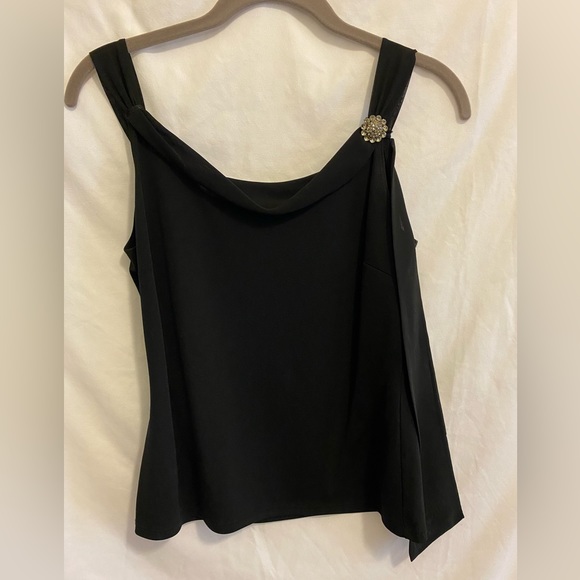 Ann Taylor LOFT embellished black tank top Size SP - Picture 1 of 4